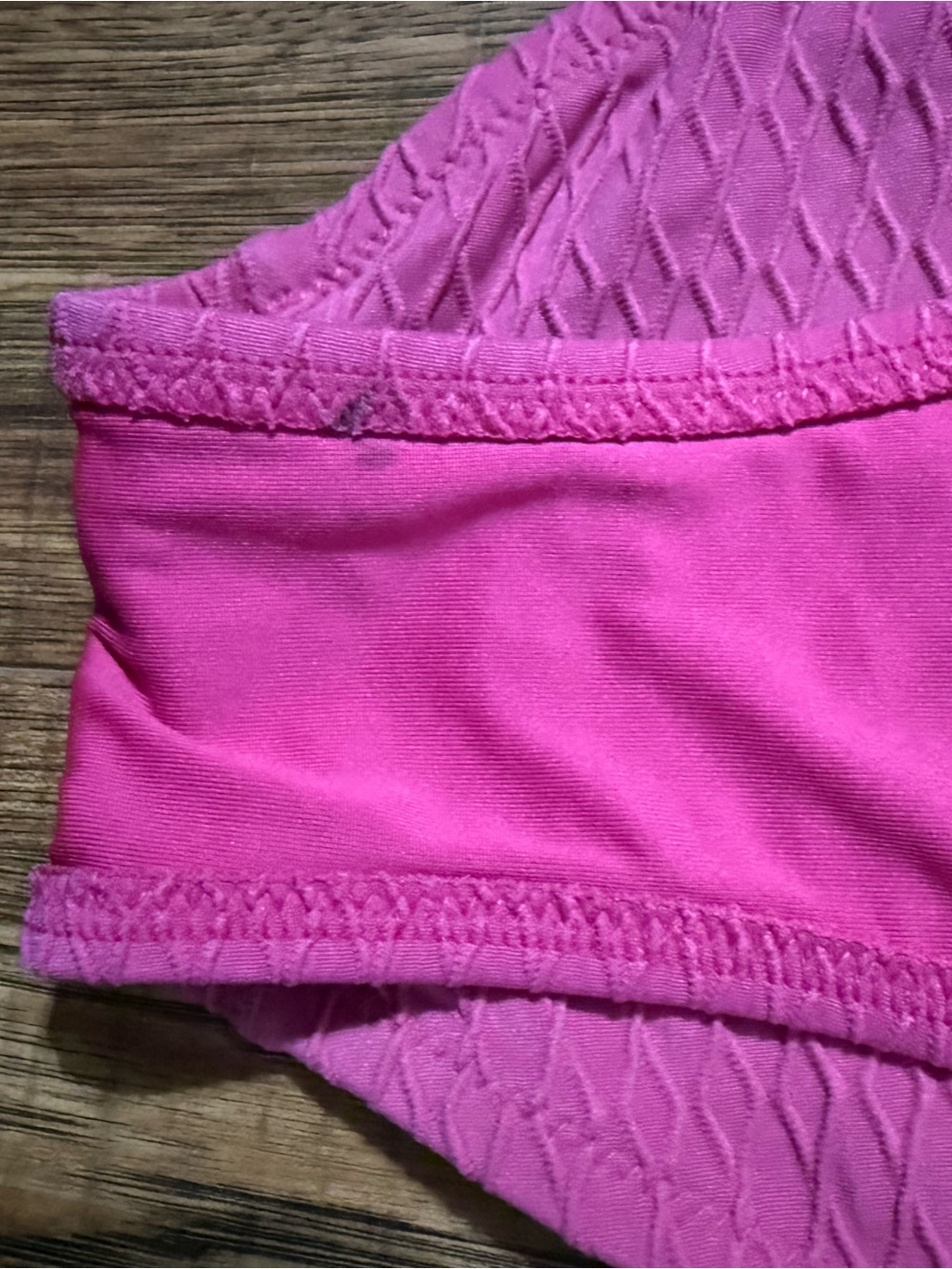 Victoria's Secret Hot Pink Textured Underwire Bikini Set. 38DD top BOTTOM XL - Picture 5 of 6